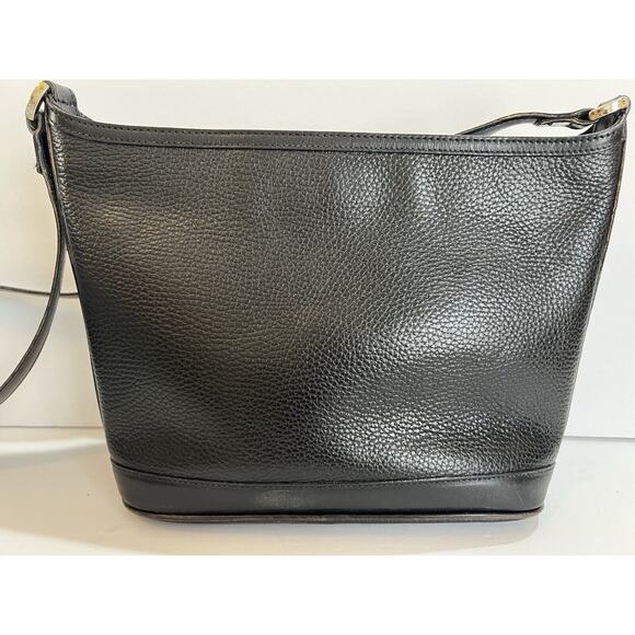 Vintage Black Mark Cross Small Bucket Handbag Purse - Picture 3 of 8